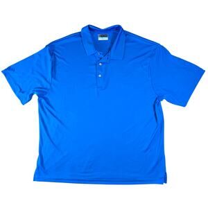 PGA Tour Performance Golf Polo XXL Blue Shirt Airflux Stretch Moisture Wicking